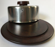 Load image into Gallery viewer, Stainless steel &amp; wood butter / Cheese dish Danish design influence mid century modern
