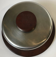 Load image into Gallery viewer, Stainless steel &amp; wood butter / Cheese dish Danish design influence mid century modern
