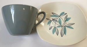 Midwinter 'cassandra'  Modern Fashion shape Coffee cup & saucer Staffordshire England 1959