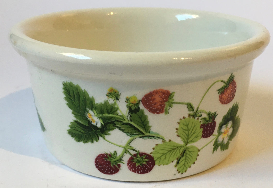 Portmeirion Pottery Summer Strawberries Dishwasher proof inglaze Decoration Small pot Ramekin