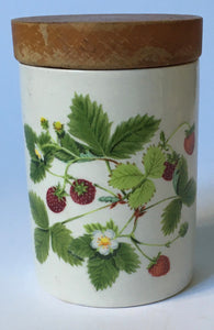 Portmeirion Pottery Summer Strawberries Dishwasher proof inglaze Decoration Mini Canisters