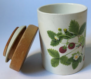 Portmeirion Pottery Summer Strawberries Dishwasher proof inglaze Decoration Mini Canisters