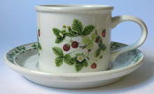 Load image into Gallery viewer, Portmeirion Pottery Summer Strawberries Dishwasher proof inglaze Decoration Cup &amp; Saucer
