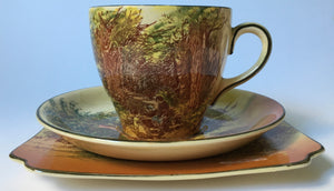 Royal Doulton Rustic England Trio D5694 Seriesware c.1939 regd Australian design