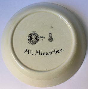 Royal Doulton Dickens ware Mr. Micawber D. 6327 Seriesware bowl - Large backstamp