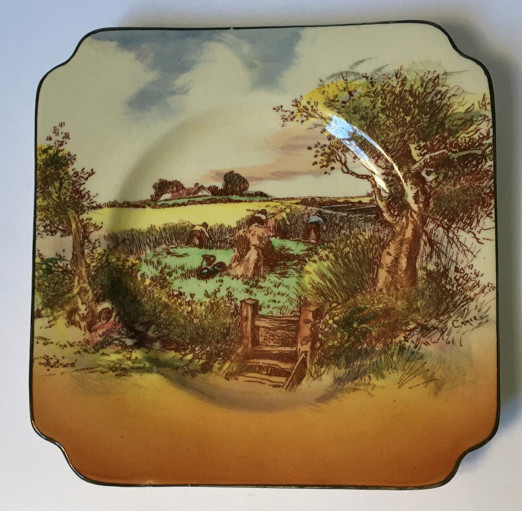 Royal Doulton Rustic England side plate D5694 Seriesware c.1939 regd Australian design