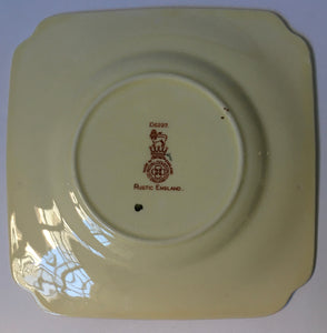 Royal Doulton Rustic England side plate D5694 Seriesware c.1939 regd Australian design