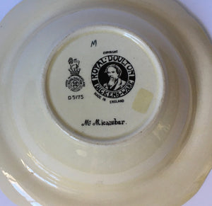 Royal Doulton Dickens Ware D 5175 MR. MICAWBER Bowl Dickensware