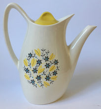 Load image into Gallery viewer, Midwinter Modern Fashion Shape Coffee pot  Yellow &amp; grey flowers
