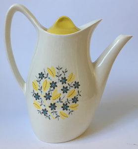 Midwinter Modern Fashion Shape Coffee pot  Yellow & grey flowers