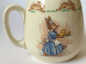 Royal Doulton Bunnykins - HW 116 Afternoon Tea & HW 116R Serving Tea Don Mug