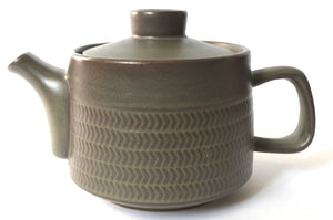 Denby 'Chevron' teapot, small size, stoneware Dinnerware Made in England