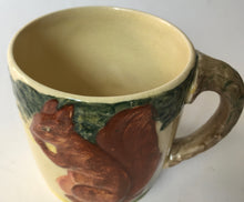 Load image into Gallery viewer, Rare Royal Doulton Squirrel children nursery ware mug D 5407 c. 1940 Hand painted relief
