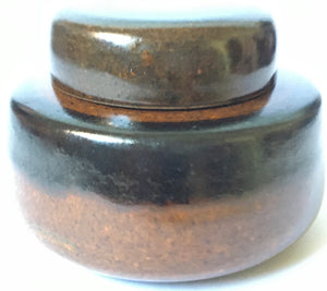 Zaalberg Holland studio pottery sugar bowl & cover Netherlands stoneware