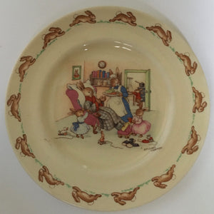 Royal Doulton Bunnykins - SF 5 Convalescing - 16 cm plate  - Signed Barbara Vernon