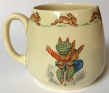 Load image into Gallery viewer, Royal Doulton Bunnykins - HW 15 Family with pram - Style one HW 15 R Cycling - Don Mug
