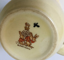 Load image into Gallery viewer, Royal Doulton Bunnykins - HW 9 Gardening style one HW13R Footballer - Rare combination - Don beaker &quot;Bunnies inside&quot; BARBARA VERNON
