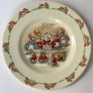 Royal Doulton Bunnykins - SF 23 Toast for Tea today - 16.4 cm Plate  - Tea plate Casino