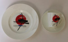 Load image into Gallery viewer, Russian Abstract art Nikolay Suetin &quot;Suprematism&quot; Lomonosov LFZ Imperial Porcelain Trio
