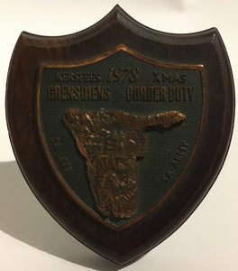 South African S.W.A South West Africa - Army Border Duty Christmas Xmas Kersfees 1978 SA Leer / Army SA Military Plaque