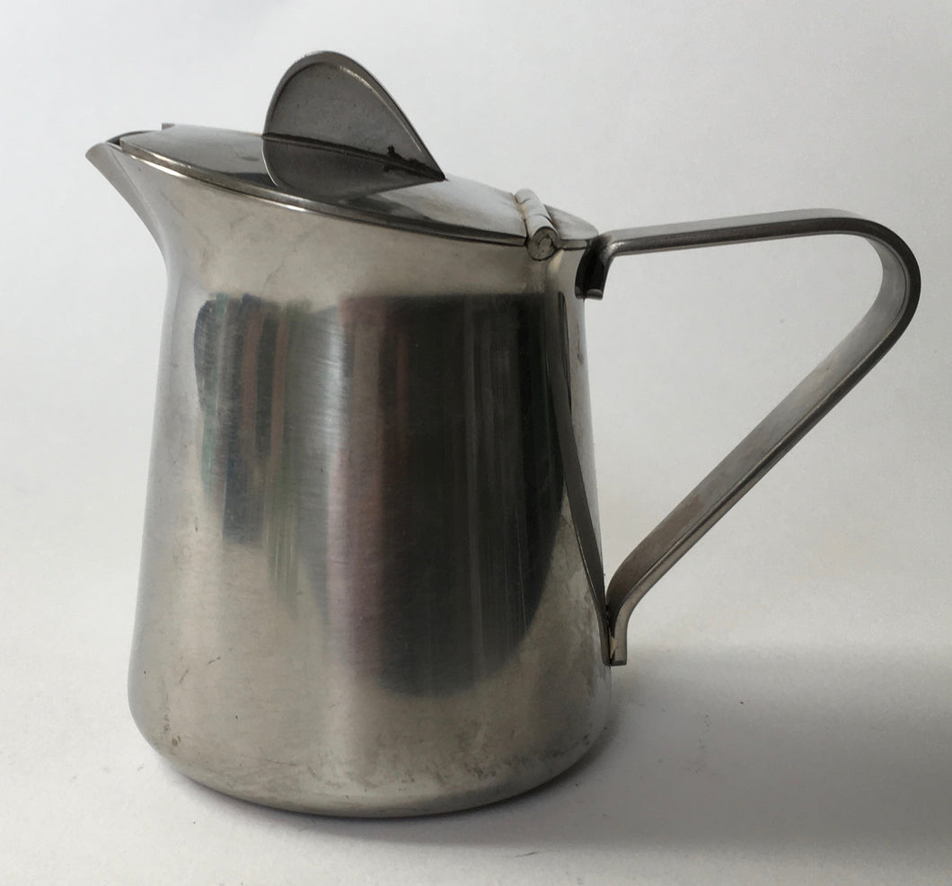 Vintage Alessi Alfra Stainless steel lidded jug cl 35 made in italy - Hotel ware quality
