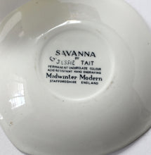 Load image into Gallery viewer, Midwinter &#39;Savanna&#39; by Jessie Tait 1950s Modern Fashion shape Coffee cup &amp; saucer Staffordshire England
