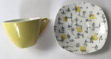 Load image into Gallery viewer, Midwinter &#39;Savanna&#39; by Jessie Tait 1950s Modern Fashion shape Coffee cup &amp; saucer Staffordshire England
