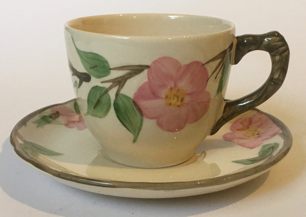 Franciscan Desert Rose Cup & Saucer made in England - Vintage hand Painted
