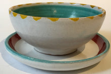 Load image into Gallery viewer, Desimone Italy, Hand Painted pottery bowl &amp; saucer Ceramiche De Simone - Vintage
