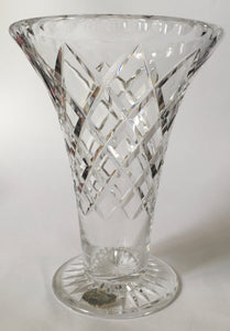 Royal Brierley made in England cut Crystal Glass vase 20.5 cm