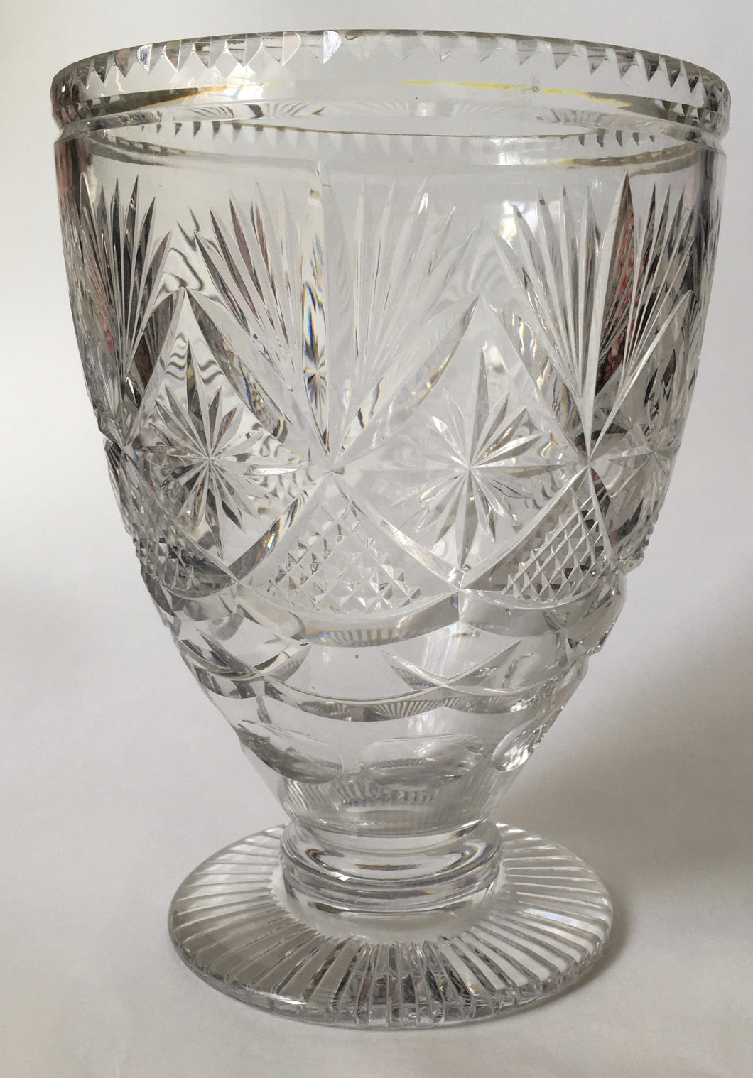 Webb Corbett made in England Crystal Glass vase Prince Regent Pattern Large Piece