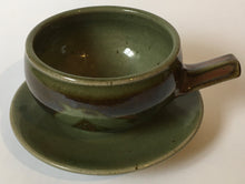 Load image into Gallery viewer, David Frith Brookhouse pottery stoneware studio pottery Bowl &amp; saucer North Wales English hand made Ceramics
