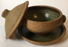 Load image into Gallery viewer, St. Ives Studio Pottery England covered bowl &amp; saucer - British Art Pottery from the Bernard Leach Stable
