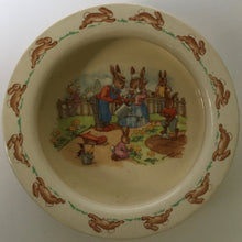 Load image into Gallery viewer, Royal Doulton Bunnykins - SF 15 Watering the Flowers - 15 cm baby bowl - Signed Barbara Vernon
