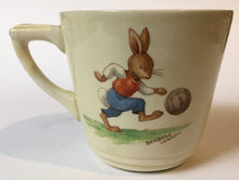 Load image into Gallery viewer, Royal Doulton Bunnykins - HW 12 Family At Breakfast &amp; HW 13R Footballer - Casino Cup - Signed BARBARA VERNON
