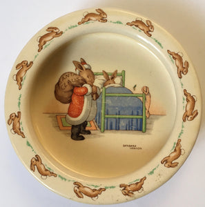Royal Doulton Bunnykins - SF 9 Santa Clause -  15 cm baby bowl - Signed Barbara Vernon