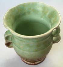 Load image into Gallery viewer, Crown Devon Art Deco two handled vase 348-6 - Green &amp; Brown - Made in England
