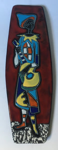 Italian Pottery Wall Plaque - Possibly SAN MARINO - Mid Century Art pottery hand painted / Decorated