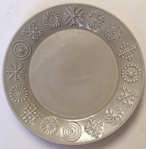 Portmeirion Grey "Totem" plate 18 cm - Designed by Susan Williams-Ellis Made in england
