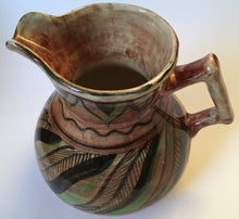 Load image into Gallery viewer, Shorter &amp; Son MABEL LEIGH &#39;Anglo Afrik&#39; Jug Hand Painted Art deco Clarice Cliff shape
