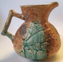 Load image into Gallery viewer, Shorter &amp; Son Fish Jug Hand Painted Art deco Clarice Cliff shape Mottled glaze
