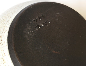 Zaalberg Holland studio pottery Black clay double lip bowls / Dinner ware Netherlands stoneware