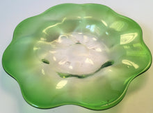 Load image into Gallery viewer, Attributed to Harry Powell for James Powell and Sons, Whitefriars, Hand Blown Green glass bowl on stand
