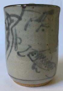 Andrew Walford (South African) Anglo Oriental Ceramic Lidded pot - Fish Decoration - Studio Art Pottery