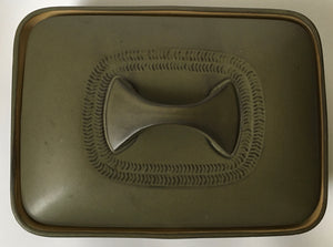 Denby 'Chevron' Two compartment server & Lid, stoneware, Dinner ware Made in England