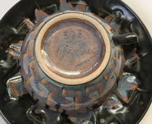 Load image into Gallery viewer, Denbac Pottery Drip Glaze Tea Cup &amp; Saucer shape / Design 527 French Art Nouveau ceramics Made in France 1921-1952
