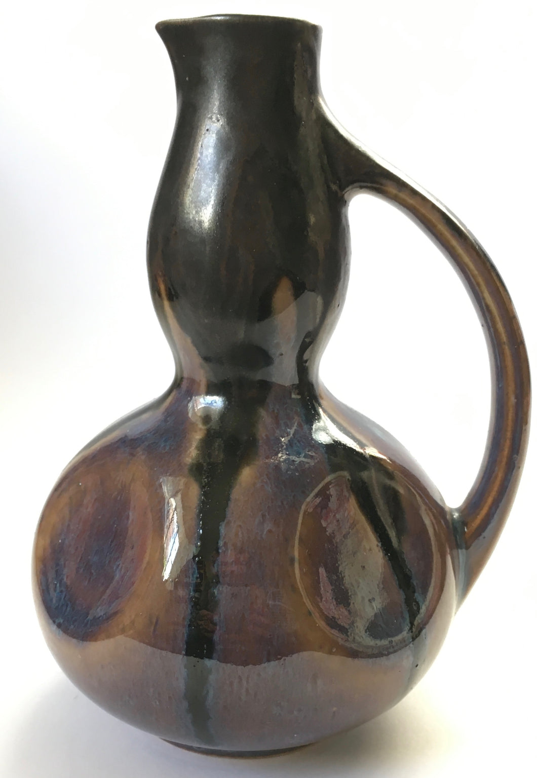 Denbac Pottery Drip Glaze Jug  French Art Nouveau ceramics Made in France 1921-1952