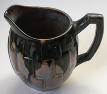 Load image into Gallery viewer, Denbac Pottery Drip Glaze Milk Jug shape / Design 527 French Art Nouveau ceramics Made in France 1921-1952
