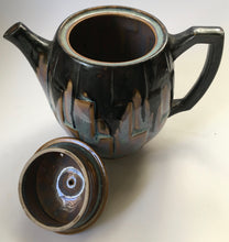 Load image into Gallery viewer, Denbac Pottery Drip Glaze Teapot Design 527 French Art Nouveau ceramics Made in France 1921-1952
