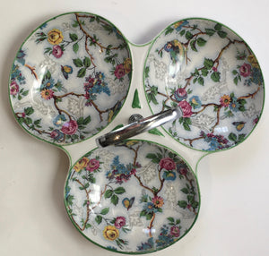 Midwinter Modern Fashion Shape Lorna Doone chintz snack dish c.1960s